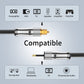 EMK 24K Gold-Plated Toslink to Mini Toslink Cable (10ft/3M) - Digital Optical Audio Cable with 3.5mm Mini Plug for Soundbar, Home Theater, TV - Silver SPDIF Fiber Optic Cord