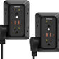 Surge Protector Outlet Extender, 6 Outlet Extender with 4 USB Charging Ports (2 USB C), 3 Sided Multi Plug Wall Adapter for Home, Office, Travel-2 Pack,Black