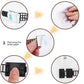 50Pcs Adjustable Adhesive Cable Management Clips, Nylon Cable Strap Ties Wire Clips Clamps Organizer with Strong Adhesive Tape, Extra Screw & Hole for Strong Fixation Home Office - 3.35 Inch Black