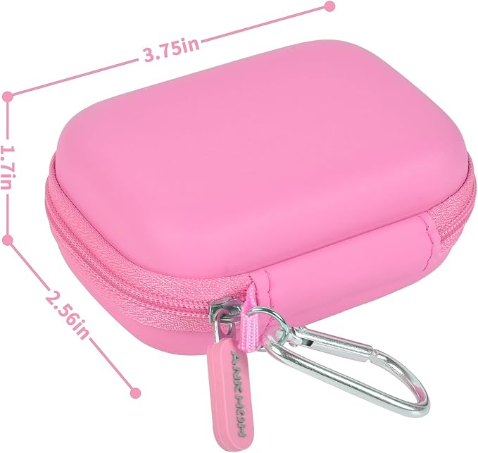 ANKHOH Carrying Case Compatible with Crucial X10/ X9 Pro 4TB/ 2TB/ 1TB Portable SSD, External Solid State Drive Hard Storage Holder Bag Fits for USB-C Cable (Box Only) (Pink)