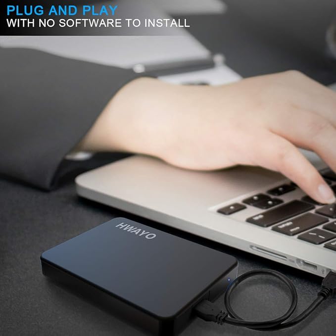 320GB Portable External Hard Drive Ultra Slim 2.5'' USB 3.0 HDD Storage for PC, Desktop, Laptop, MacBook, Chromebook, Xbox One