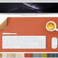 Cork Desk Mat - Dual-Sided Desk Pad for Office and Home - Desk Organization and Accessories - Ideal for Large Mouse Pad and Desk Mats on Top of Desks(Orange,27.6"x 13.8")