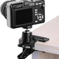 SLOW DOLPHIN Tripod Camera Clip Clamp Flash Reflector Holder Mount with 1/4 Inch Screw 360 Degree Swivel for Studio Backdrop Camera SLR, Digital SLR, Video Came（Black）