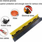 Rubber Cable Ramp Cord Cover Cable Protector Ramps Wire Hose Protective 2 Channel 22000Lbs Load Capacity Traffic Speed Bump for Asphalt Concrete Gravel Driveway Indoor Outdoor, 5 Pack