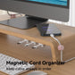 Magnetic Cable Clips, Adjustable Cord Holder Management, Adhesive Wire Keeper Organizer for Home Office Desk Phone PC Car Wall Desktop Nightstand Appliance (9-PCS White & Purple)