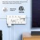 TROND Surge Protector Power Strip 10 ft, Flat Plug Long Extension Cord, 13 Wide Spaced Outlets, 4000 Joules, 32W Quick Charge 3.0 & USB C, Wall Mount, Under Desk, Heavy Duty, ETL Listed, White