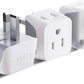 Ceptics UK Travel Plug Adapter, 2 in 1 Type G Adapter, US to UK Adapter, Ireland, Dubai Travel Adapter with Dual USA Inputs, CE, RoHS - HK Outlet Adapter, 3 Pack
