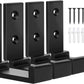 OHIYO Folding Coat Hooks 4pcs Foldable Hook Wall Mounted for Hanging Coat, Jacket, Towel Heavy Duty Wall Hooks Aluminum Alloy Fold up Hooks Headphones Holder Bearing Load 33lb (Black)