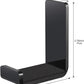 Weewooday 8 Pcs Headphone Hanger Headphone Holder Wall Hook Desk Bulk Adhesive Headset Wall Mount Stand General Purpose (Black)