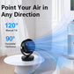 JRD Fans for Bedroom, 90° Oscillating Air Circulator Fan, 13 Inch Quiet Table Fan with Remote, 120° Adjustable Tilt, 3 Speeds, 7H Timer, Powerful Desk Fan for Whole Room Home Office Living Room