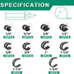 110PCS Cable Clamps Assortment Kit,10 Sizes—1/4" 5/16" 3/8" 1/2" 5/8" 3/4" 1" 1-1/4" 1-1/2" 1-3/4" Stainless Steel Rubber Coated Cushioned Insulated Cable Clamp,Automotive Wire Pipe Clamps