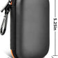 Hard Case Compatible with SanDisk Extreme PRO 500GB 1TB 2TB 4TB Portable External SSD. Carrying Travel Holder for Crucial X8 Solid State Drive (Box Only)-Orange Zipper