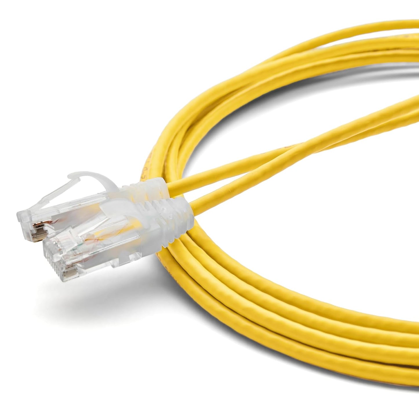 TRUECABLE Cat6 Component Rated Patch Cable, Unshielded (U/UTP), 10ft, Yellow, 28AWG Solid Copper, Snagless 10G High-Speed Ethernet Cable, PoE++ 4PPoE 100W, UL Listed, RoHS-3, 1 Pack