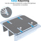 OMOTON [Updated Dock Version Vertical Laptop Stand, Double Desktop Stand Holder with Adjustable Dock (Up to 17.3 inch), Fits All MacBook/Surface/Samsung/HP/Dell/Chrome Book (Sky Blue)