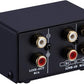 Audio Switcher RCA 2 in 1 Out/1 in 2 Out A/B Switch Stereo Audio Splitter Box with No Distortion RCA Jack for Switching Between Computer Speakers and Headphones