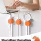 Magnetic Cable Clips, Adjustable Cord Holder Management, Adhesive Wire Keeper Organizer for Home Office Desk Phone PC Car Wall Desktop Nightstand Appliance (9-PCS Orange)