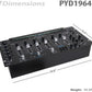 Pyle 6 Channel Mixer DJ Controller with Bluetooth, Professional Sound Digital Mixing System with LED Illumination, Slider Controls, Speed Control, 10 Band Equalizer 5U Rack Mount System - PYD1964B.5