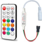 RGBZONE 3-PIN LED Controller, RF Wireless Remote Control, DC5V/12V/24V Mini Controller for Dream Color WS2812B WS2812 WS2811 Light Strips (21 Key)