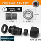 MGI SpeedWare 1" NPT Strain Relief Nylon Cord Grip Cable Glands, Black Plastic Grommet 2-Pack