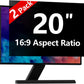 【2-Pack】 20 Inch Computer Privacy Screen for 16:9 Monitors with Anti-Spy Anti-Glare Filter, Blue Light Blocking & Eye Protection, Removable Anti-Scratch HD Clarity Screen Protector
