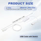 MECCANIXITY USB Extension Cable with ON/Off Toggle Switch 1m USB Male to Female Extension Cord for Desk Lamp Fan LED Light Strip White Pack of 1