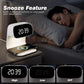 Digital Alarm Clock with Wireless Fast Charging Station 15W Touch Smart Lamp for Bedside,3 Colors Nightlight Adjustment Night Lamp for Living Room,Bedside,Heavy Sleepers (White-01-Adapter)