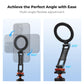 K&F CONCEPT Magnetic Metal Phone Mount with Cold Shoe Mount, Adjustable Rotatable Phone Holder Adapter Compatible with iPhone 17/16/15/14/13 Serie, Camera Monitoring, Tripods, Stabilizers