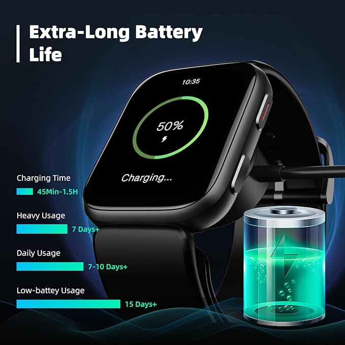 BP Doctor Smart Watch Blood Pressure, 1.95" Smart Watch Monitor with Air Pump Cuff, Blood Pressure Watch with Sleep Heart Rate Monitor, Pedometer, BP Watch Supports Data Sharing, Reminder Monitoring