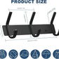 VAEHOLD 2PACK Coat Hooks Wall Hook for Hanging Clothes Robes Towels Hats Heavy Duty Coat Hanger Coat Rack Wall Mount with 3 Hooks - Black
