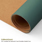Cork Desk Mat - Dual-Sided Desk Pad for Office and Home - Desk Organization and Accessories - Ideal for Large Mouse Pad and Desk Mats on Top of Desks(Dark Green,27.6"x 13.8")