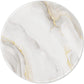 ITNRSIIET Round Mouse Pad with Stitched Edge Premium-Textured Waterproof Non-Slip Rubber Base Desktop Protection Mat Diameter 8.7 inches, White marbling