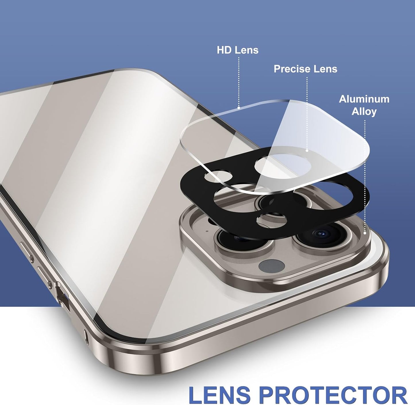 Jonwelsy Anti Peeping Case for iPhone 15 Pro (6.1"), 360 Degree Front and Back Privacy Tempered Glass Cover, Anti SPY Screen, Anti Peep Magnetic Adsorption Metal Bumper for iPhone 15 Pro (Silver)