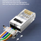 VCE RJ45 Connectors CAT7/CAT6A UL-Listed 30-Pack Non-Pass-Thru, Shielded Modular Plugs Gold Plated Network Ends for 23AWG Ethernet Cable with Strain Relief Boots - Black
