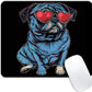 Square Mouse Pad Cool Dog with Sunglasses-1,Gaming Mouse Pads for Desk,Soft Computer Waterproof Non-Slip Mouse Mat