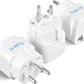 Ceptics Israel Power Adapter Travel Universal Plug,Works in Palestine,Jerusalem,Holy City-Perfect for Charging your Electronic Devices (Type H)- Safe Grounded Connection-3 Pack (GP-14-3PK),White