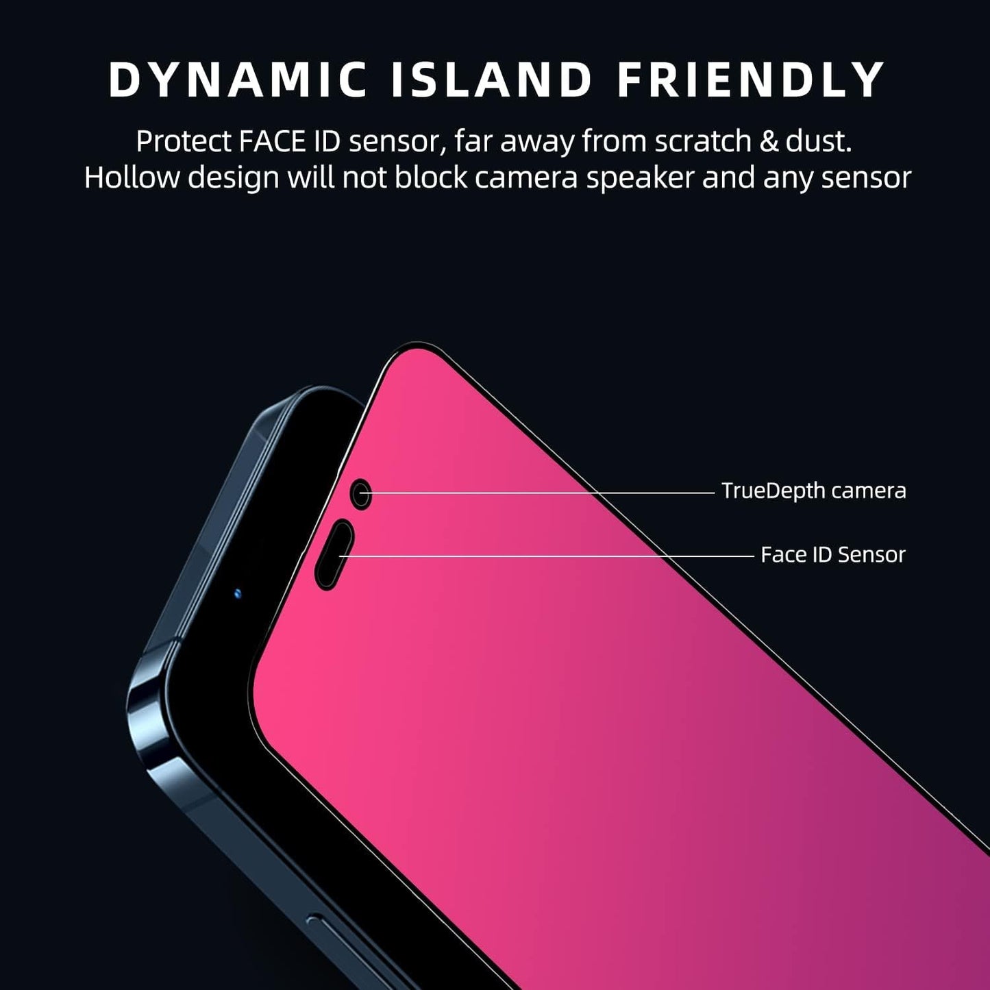EGKimBa for iPhone 16 Plus Privacy Screen Protector, Gradient Color Tempered Glass, Bubble Free, Easy Installation, Auto Dust-Elimination, Anti Blue Light