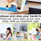 Cell Phone Stand for Desk 2 Pack Mobile Phone Holders Desktop Tablet Stand, Foldable Phone Dock Universal Adjustable Tablet Stand for Desk Compatible with Cell Phone Support (Pink 2 PCS)