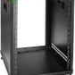 RIVECO 15U Network & Audio Rack with Feet & Wheels, Obtuse Angel Server Rack Cabinet, Rolling Studio Rack Case with Adjustable Depth Rails for 19" Stereo Recording & IT Equipment Mounting 1PCS