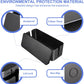 Cable Organizer Box Set of Three, Power Cover Cord Holder Surge Protector for Desk (Black)