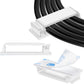XHF 80 PCS Self Adhesive Cable Clips(XL) White,Wire Clips Cable Management Wire Organizer Cord Holder for Under Desk, Car, Wall, TV PC Ethernet Cable