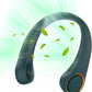 Portable Neck Fan, Hands Free Bladeless Fan, 360° Cooling Personal Fan,Wearable Quiet Fan for Outdoor Indoor, Gifts for Men Women, 4000mAh Battery Operated, USB Rechargeable, 3-Speeds (Dark Green)