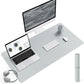YSAGi Non-Slip Leather Desk Pad L Size, Waterproof Laptop Computer Desk Keyboard Mat, Table Protector Blotter Mat, Large Mouse Pad for Office/Work/Home/Decor(Silver-Grey, 35.4" x 17")