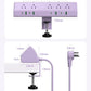 Jgstkcity Desk Clamp Power Strip, 45W Fast Charging Station,4 USB-C, 4 USB-A,1200J Surge Protector,ETL Listed,1875W Extension Cord,Multiple Outlets for Home, Office (Purple, 6 FT Cable)