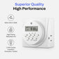 BN-LINK 7-Day Heavy Duty Digital Programmable Timer, 120V, 60Hz, Dual Outlet forLight, ETL Listed (2-Pack)