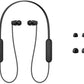 Sony WI-C100 Wireless in-Ear Bluetooth Headphones with 25 Hours Battery Life, Clear Sound, Lightweight Design, IPX4 Water Resistance, Hands-Free Calling, Compatible with Android & iOS – Black