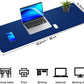 Desk Mat,35.4" x 17" Leather Desk mat,Double-Sided Desk Pad,Desk matt for Desktop,Large Mouse Pad,Office Desk mat,Waterproof Desk Blotter pad for Office&Home(Sapphire Blue+Cork)
