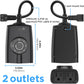 G-ELEK Outdoor Timer Outlet Waterproof, 24 Hour Outdoor Light Timer, Timers for Electrical Outlets, Ideal for Pool Pump, Christmas Lights, Heavy Duty, Grounded Outlets (Dusk to Dawn Sensor, 2 Pack)