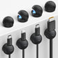 8Pack Magnetic Cord Organizer Clips - Lamicall [Mini-Soft Silicone] Cable Management for Phone Charger Cord, Durable Adhesive Cable Holder for Desk Nightstand, Home Office Organizer Gadget Accessories