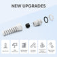 Strain Relief Cord Connector,LISTENJIALE 2Pcs NPT 1" Waterproof Cable Gland Flex Spiral Strain Relief Adjustable 18-25mm Cable Connector Nylon Joint with Gaskets(Grey)