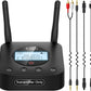 1Mii B06TX+ Long Range Bluetooth 5.2 Transmitter for TV/PC/Projector to 2 Wireless Headphones/Speakers, Bluetooth Adapter for TV w/Screen Display Plug n Play, aptX Low Latency & HD Audio